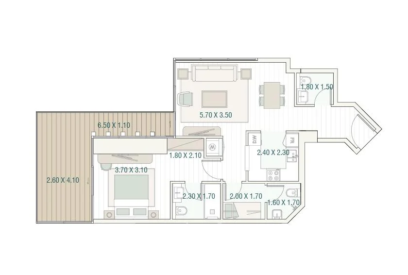 Beach Resort Residence 77 preliminary unit layout 1