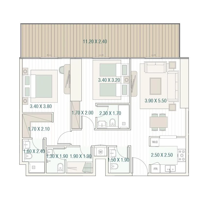 Beach Resort Residence 77 preliminary unit layout 2