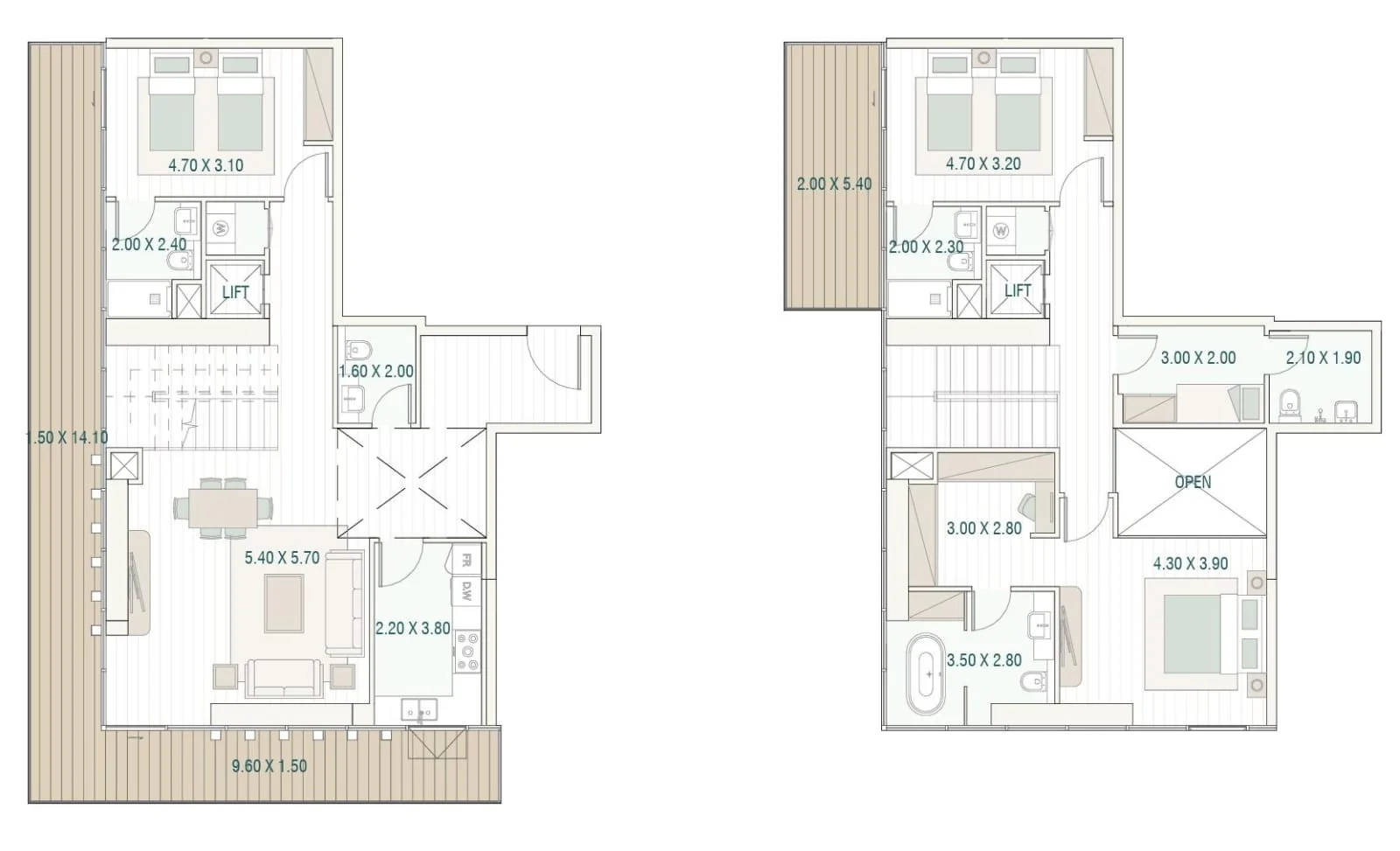 Beach Resort Residence 77 preliminary unit layout 4