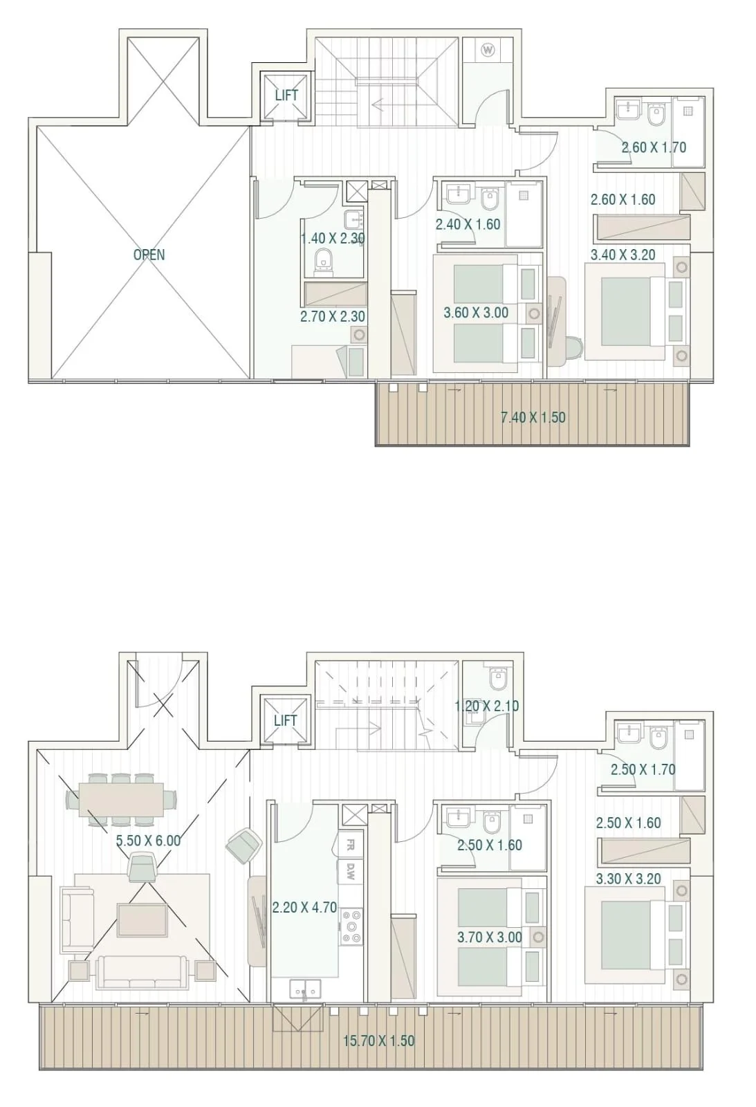 Beach Resort Residence 77 preliminary unit layout 5