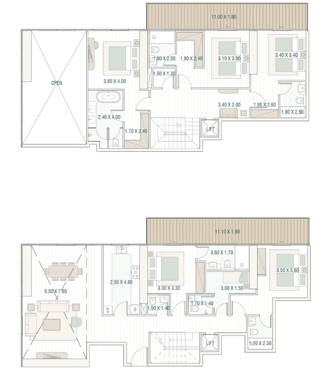 Beach Resort Residence 77 preliminary unit layout 6